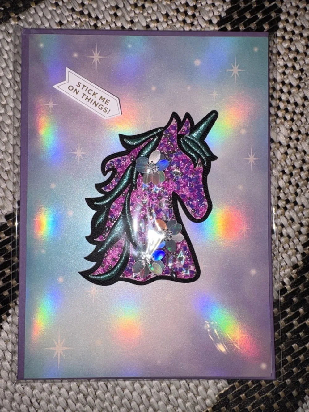 🆕Papyrus Purple Unicorn Patch Birthday Greeting Card